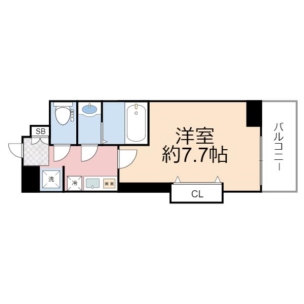 Luxe難波西1 間取り